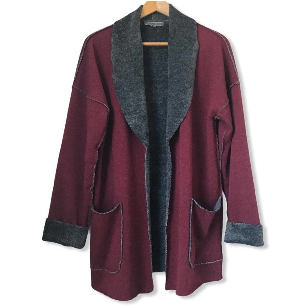 MIA +TESS Fleece Cardigan Shawl Collar Jacket L